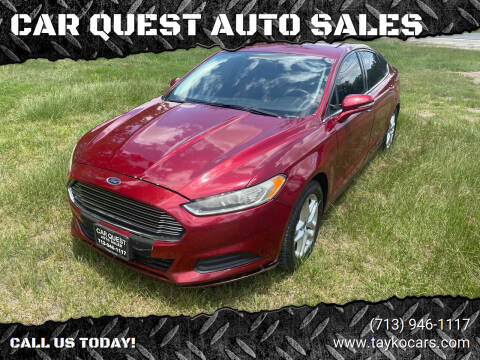 2013 Ford Fusion for sale at CAR QUEST AUTO SALES in Houston TX