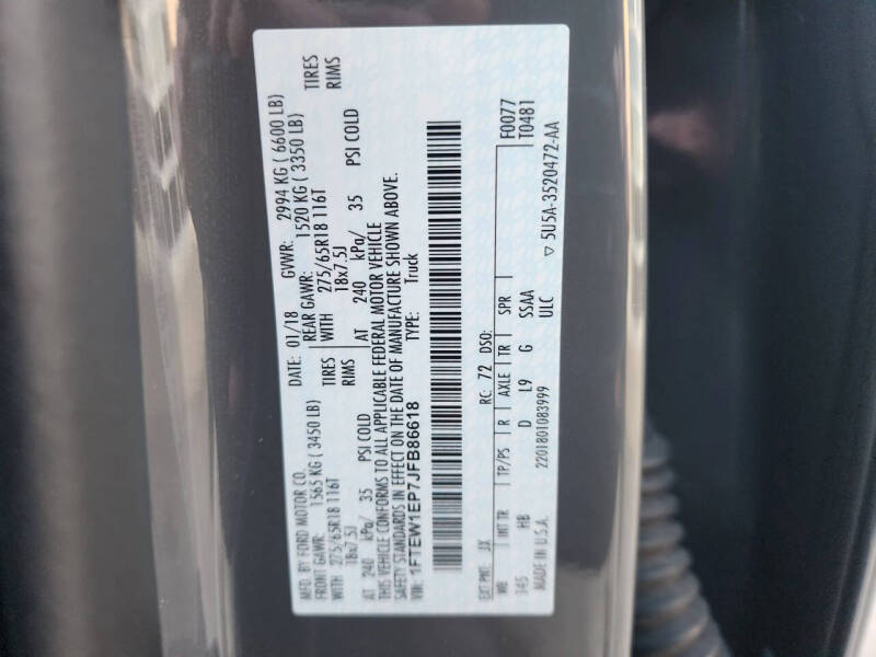 2018 Ford F-150 Lariat