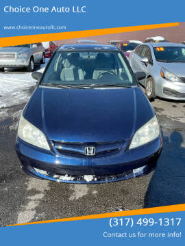 2005 Honda Civic for sale at Choice One Auto LLC in Beech Grove IN
