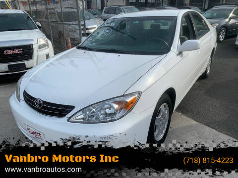 2002 Toyota Camry for sale at Vanbro Motors Inc in Staten Island NY