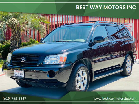 2004 Toyota Highlander for sale at BEST WAY MOTORS INC in San Diego CA