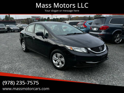 2015 Honda Civic for sale at Mass Motors LLC in Worcester MA