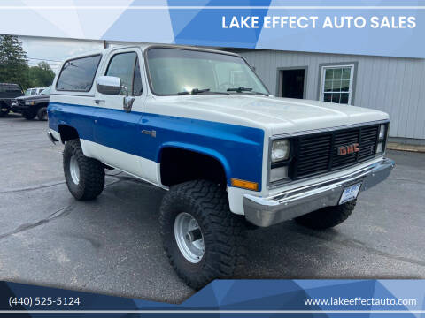1985 GMC Jimmy for sale at Lake Effect Auto Sales in Chardon OH