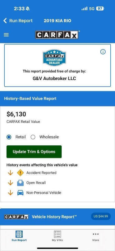 2019 Kia Rio S