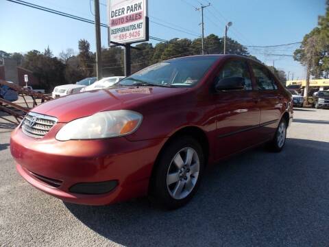 2007 Toyota Corolla for sale at Deer Park Auto Sales Corp in Newport News VA