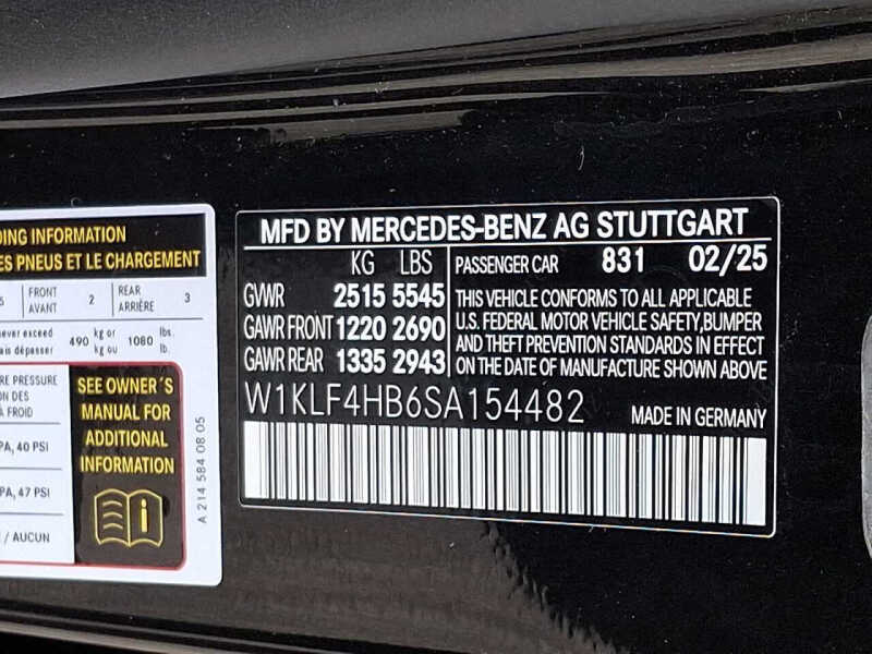 2025 Mercedes-Benz E-Class E 350 4MATIC