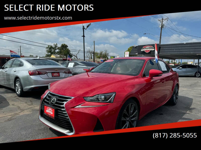 2018 Lexus IS 300 for sale at SELECT RIDE MOTORS in Arlington TX