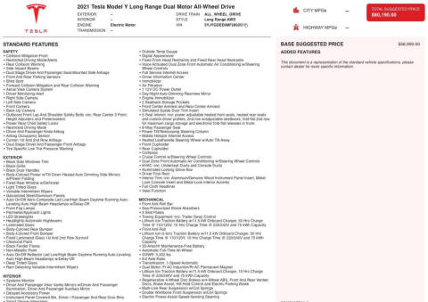 2021 Tesla Model Y Long Range