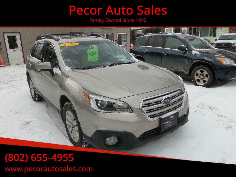 2016 Subaru Outback for sale at Pecor Auto Sales in Winooski VT