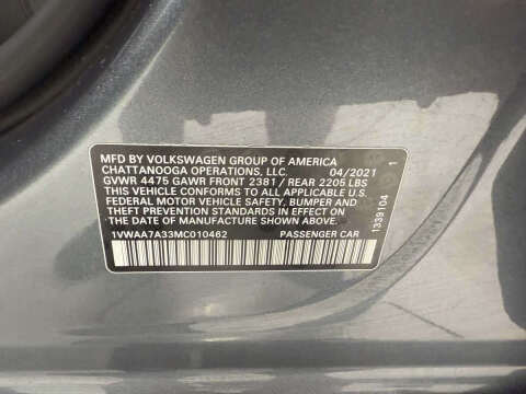 2021 Volkswagen Passat S