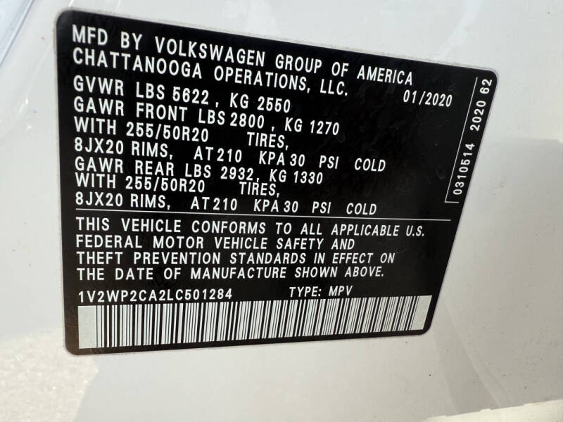 2020 Volkswagen Atlas SE