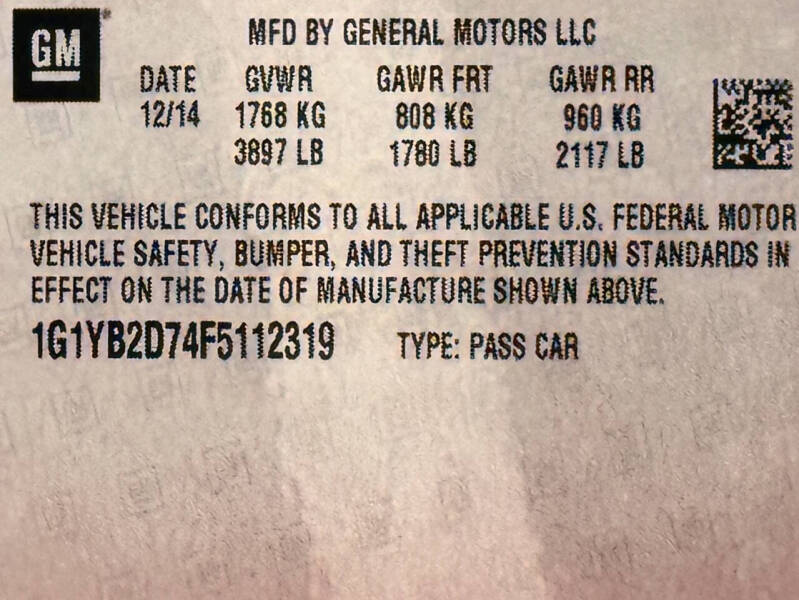 2015 Chevrolet Corvette Stingray