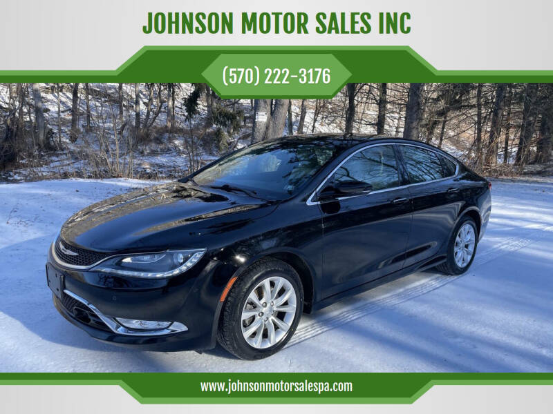 2015 Chrysler 200 for sale at JOHNSON MOTOR SALES INC in Lenoxville PA