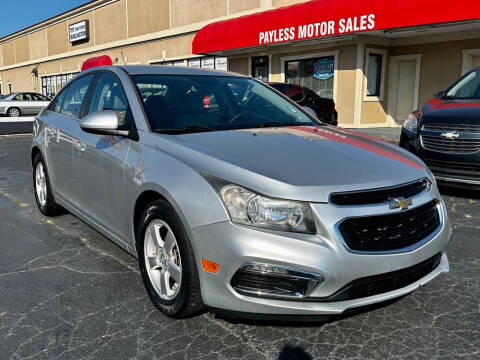 2015 Chevrolet Cruze for sale at Payless Motor Sales LLC in Burlington NC
