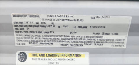 2022 Sunset Park RV Traveler
