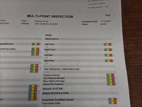 2021 Subaru Ascent Touring