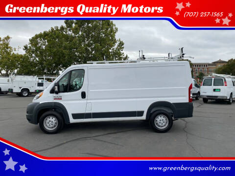 2018 RAM ProMaster for sale at Greenbergs Quality Motors in Napa CA