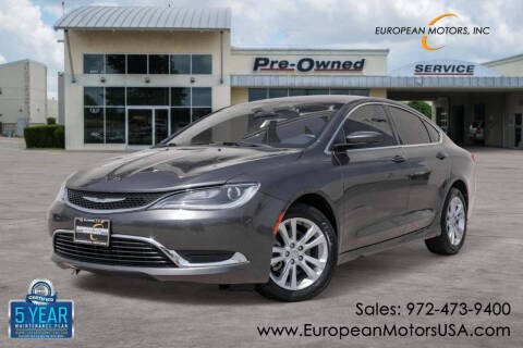 2015 Chrysler 200 for sale at European Motors Inc in Plano TX