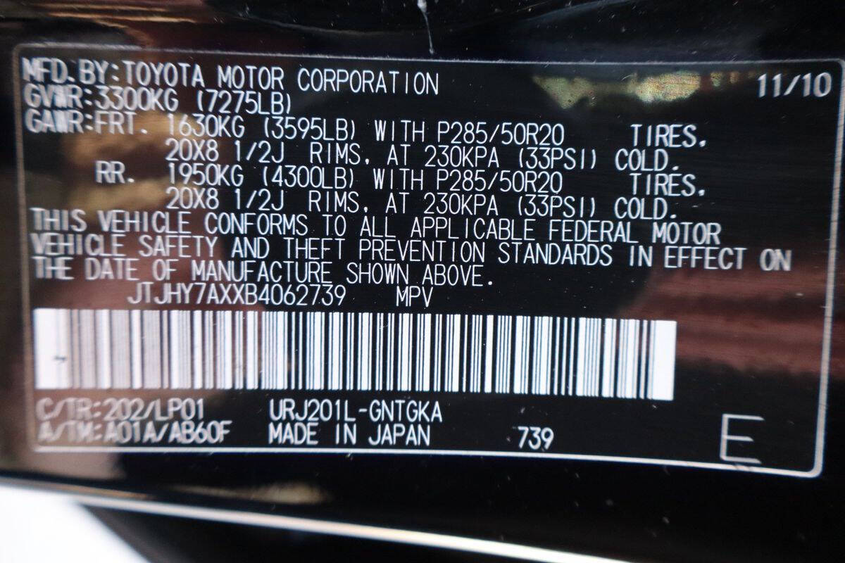 Black 2011 Lexus LX 570 Base AWD 4dr SUV 47