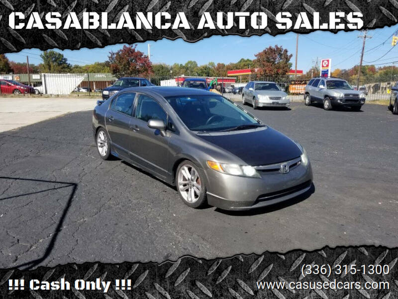 2007 Honda Civic for sale at CASABLANCA AUTO SALES in Greensboro NC