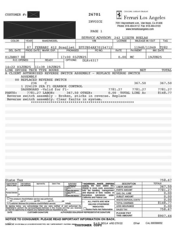 2007 Ferrari 612 Scaglietti