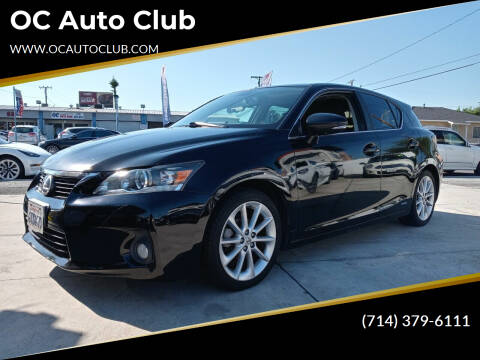 2012 Lexus CT 200h for sale at OC Auto Club in Midway City CA