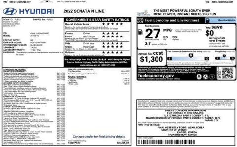 2022 Hyundai Sonata N Line