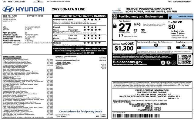2022 Hyundai Sonata N Line