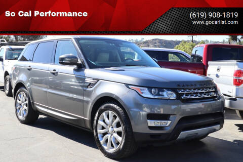 2015 Land Rover Range Rover Sport for sale at So Cal Performance SD, llc in San Diego CA