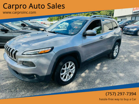 2016 Jeep Cherokee for sale at Carpro Auto Sales in Chesapeake VA
