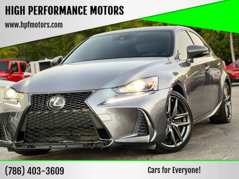 2018 Lexus IS 300 for sale at HIGH PERFORMANCE MOTORS in Hollywood FL