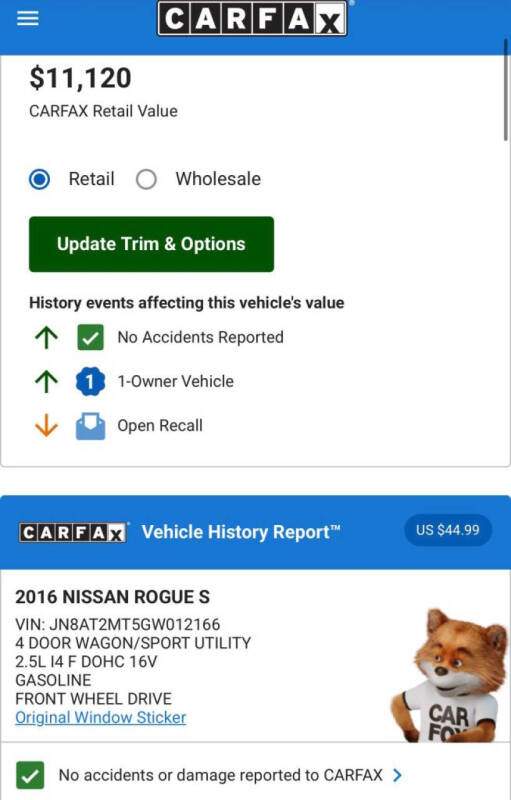 2016 Nissan Rogue S