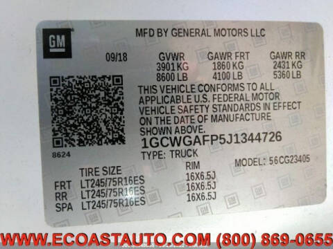 2018 Chevrolet Express 2500