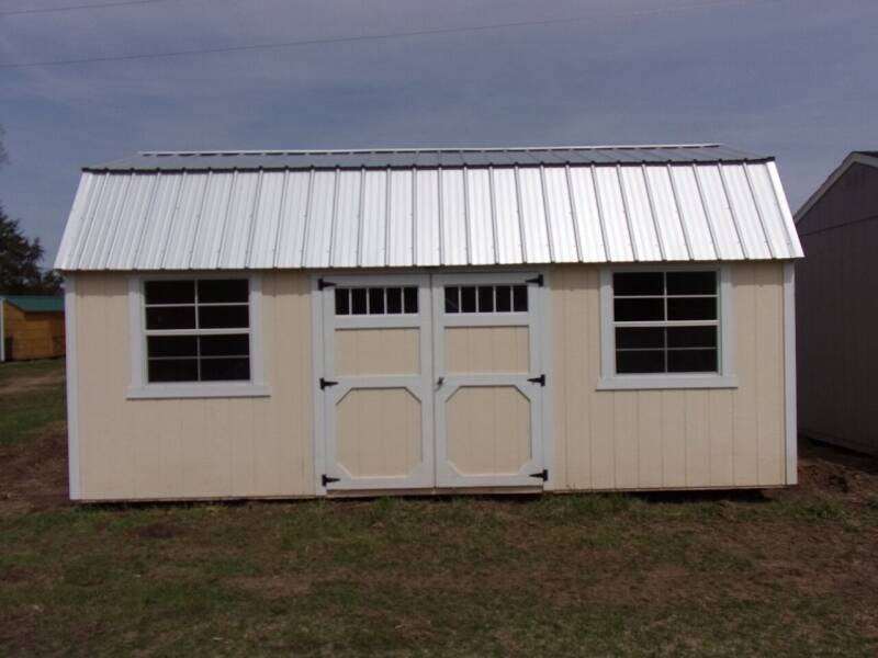  10 x 20 side lofted barn for sale at Extra Sharp Autos in Montello WI