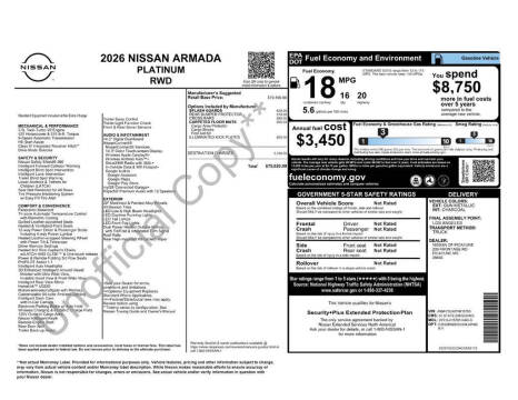 2026 Nissan Armada Platinum