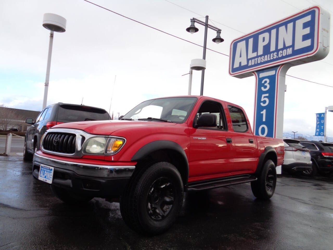Red 2004 Toyota Tacoma V6 4dr Double Cab V6 4WD SB 1