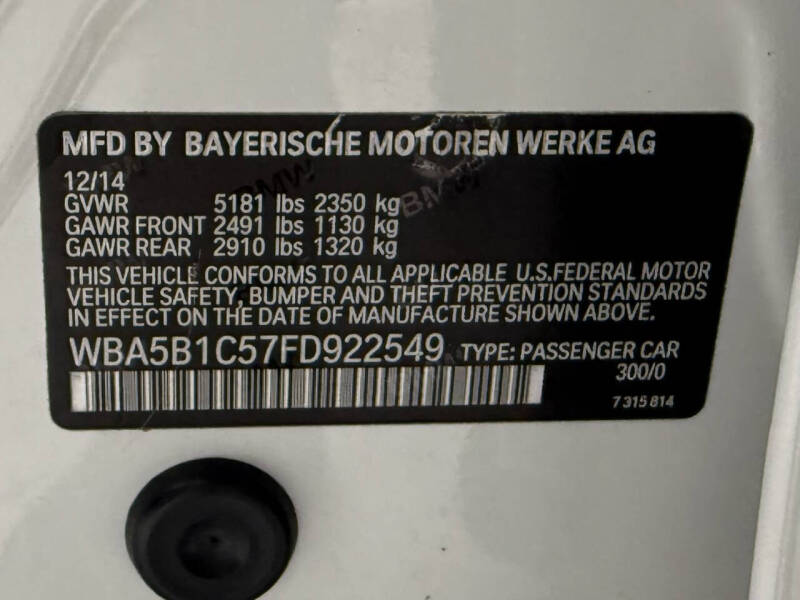 2015 BMW 5 Series 535i