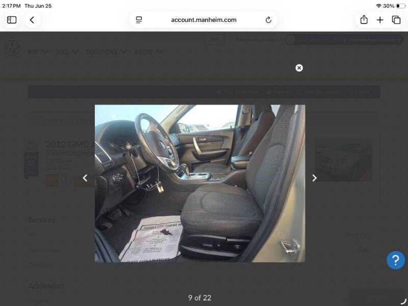 2012 GMC Acadia SLE