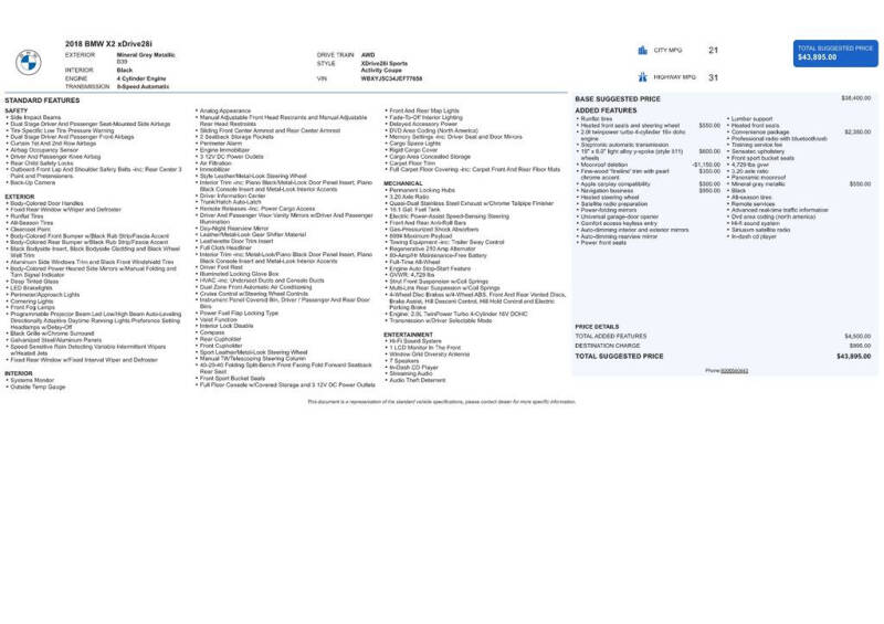 2018 BMW X2 xDrive28i
