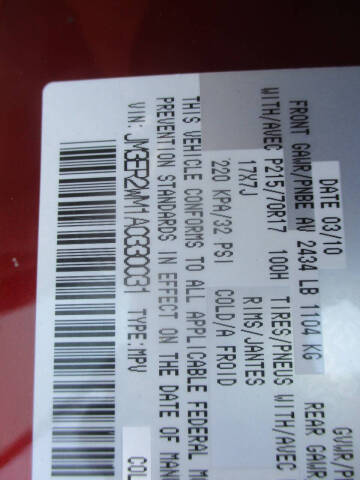 2010 Mazda CX-7 i Sport