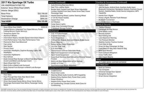 2017 Kia Sportage SX Turbo