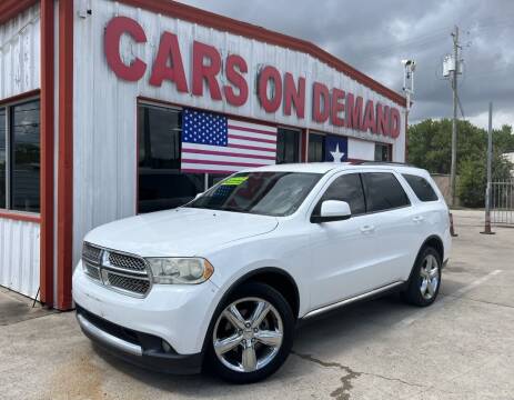 2013 Dodge Durango for sale at Cars On Demand 3 in Pasadena TX