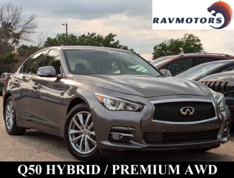 2014 Infiniti Q50 Hybrid for sale at RAVMOTORS- Burnsville in Burnsville MN