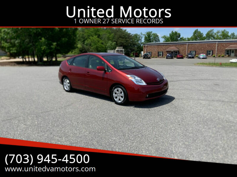 2005 Toyota Prius for sale at United Motors in Fredericksburg VA