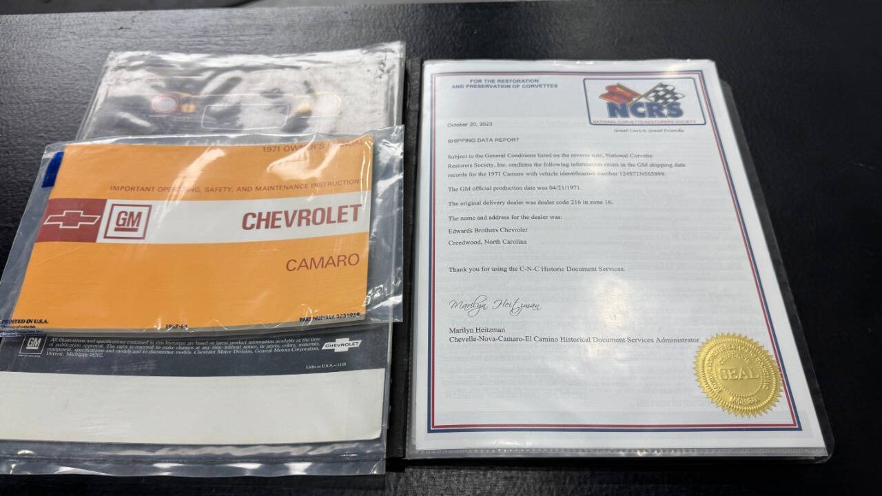 1971 Chevrolet Camaro 76