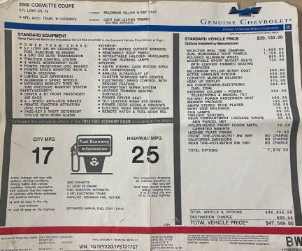 2000 Chevrolet Corvette