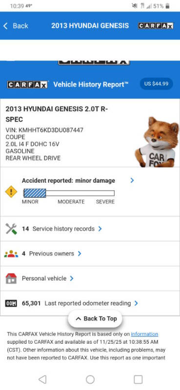 2013 Hyundai Genesis Coupe 2.0T R-Spec