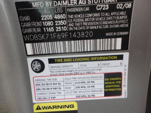 2009 Mercedes-Benz SL-Class SL 550