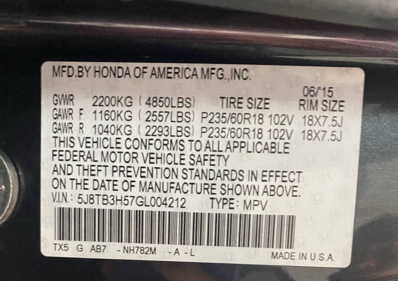 2016 Acura RDX w/Tech