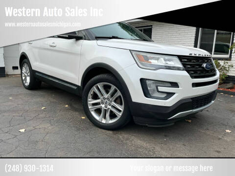 2016 Ford Explorer for sale at Western Auto Sales Inc in Farmington Hills MI